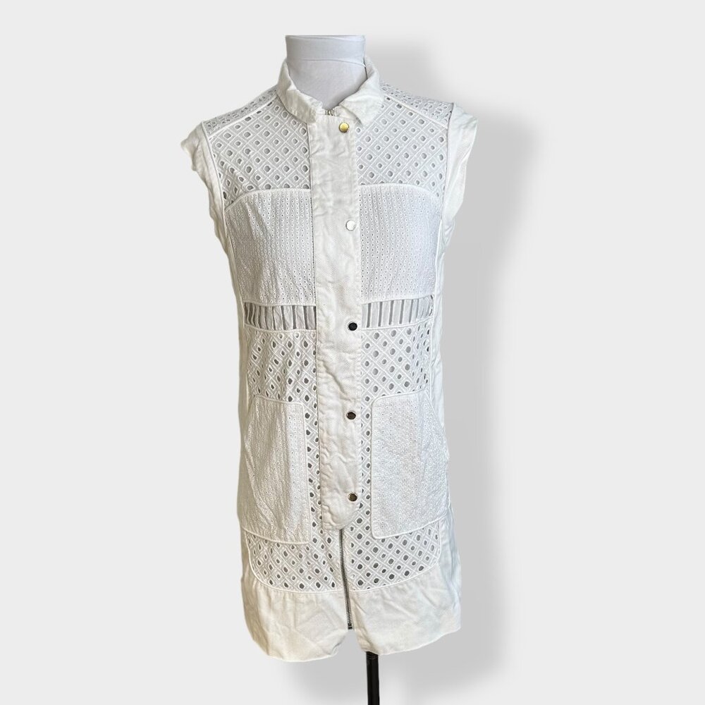 Rebecca Taylor White Denim Shirt Dress